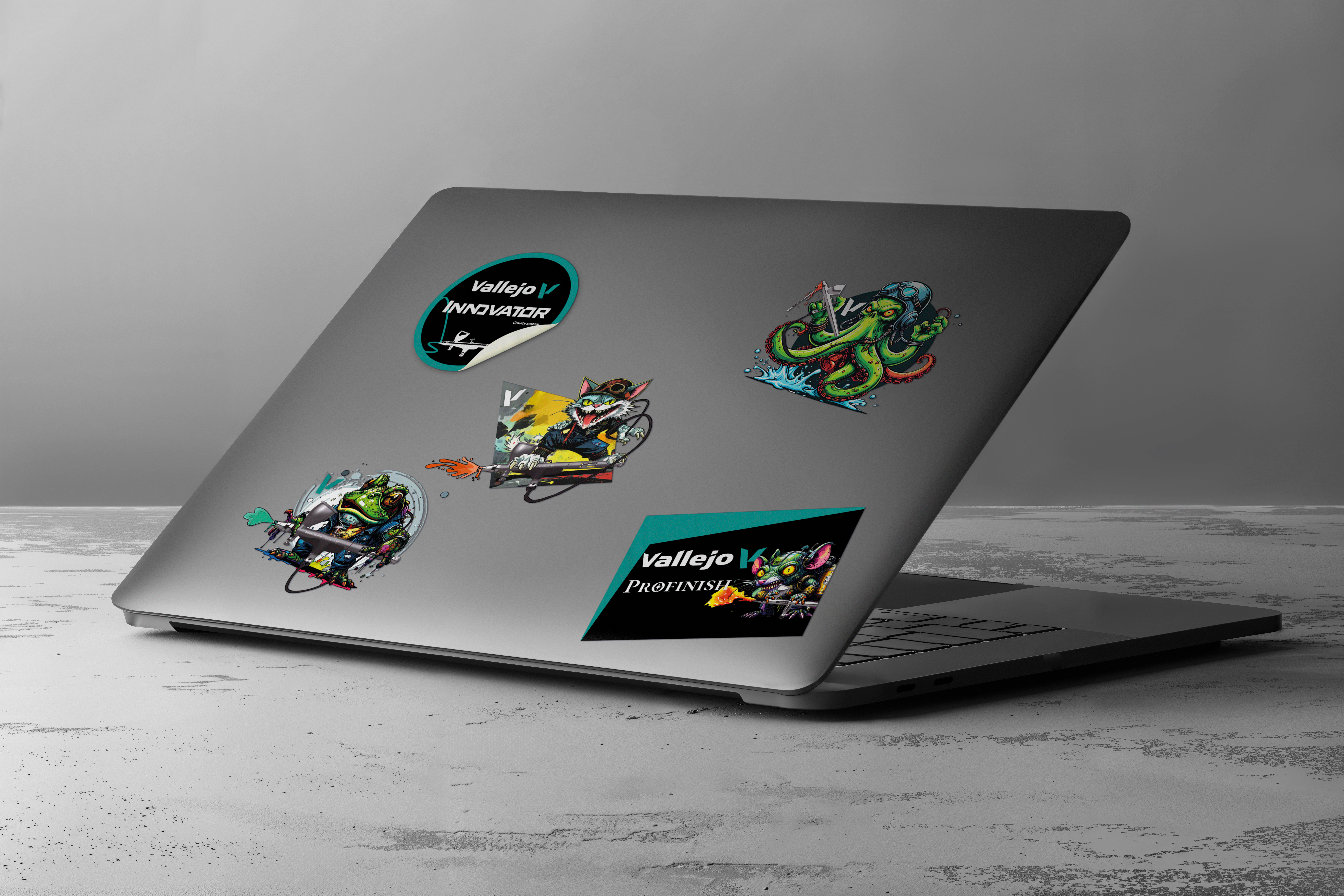 Sticker Illustrations for a New Airbrush Series